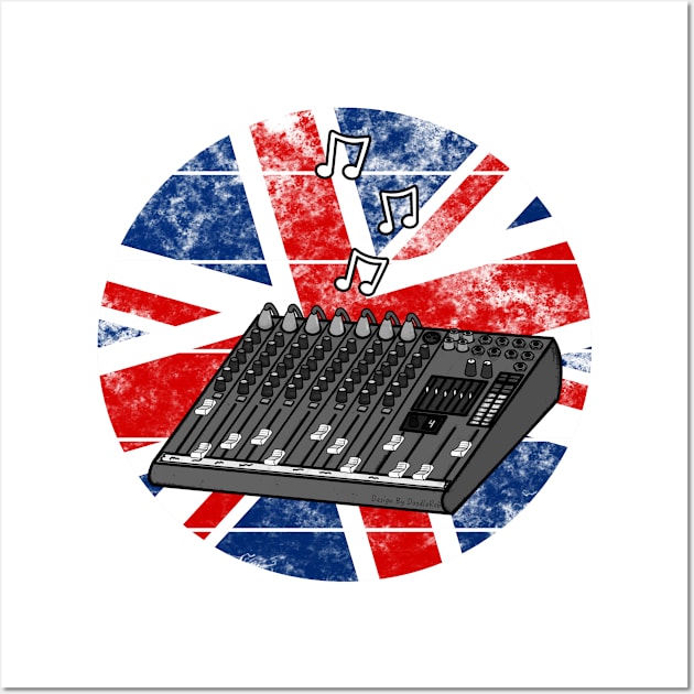 Sound Engineer UK Flag British Musician Wall Art by doodlerob